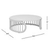 Harper 34.5" Indoor/Outdoor Modern Round Coffee Table, Geige Taupe Aluminum - 2 of 2