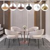 LeisureMod Bristol 27" Round Dining Table with Sintered Stone Top and Cherry Steel Pedestal Base for Modern Kitchen and Dining Room - 4 of 4