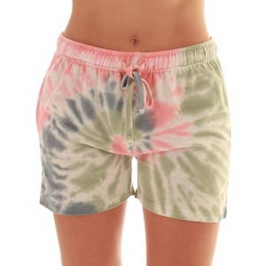 Just Love Women's Loop Terry Tie Dye Shorts - Comfortable and Stylish Loungewear for Summer - 1 of 3