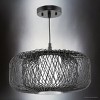 Urban Ambiance Luxury Natural Indoor Pendant,  10''H x 16"W x 16''D,  Black Rattan Finish, UHP4533 - 3 of 4