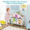 KTMBDW Kids Bookshelf and Toy Organizer, Kids Bookcase for Children Room, Playroom, Nursery, White - 3 of 4
