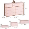 Dresser for Bedroom TV Stand for 55” TV, Entertainment Center with 10 Drawers, Storage Organizer Unit for Living Room, Closet - 3 of 4