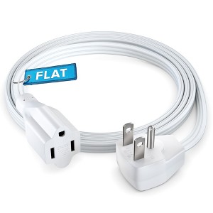 Maximm Extension Cord Heavy Duty Flat Wire 3-Prong Flat Plug, 14 AWG Power Cord - UL Certified - 1 of 4