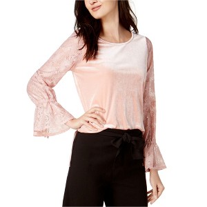 Kensie Womens Lace Sleeve Knit Blouse - 1 of 1