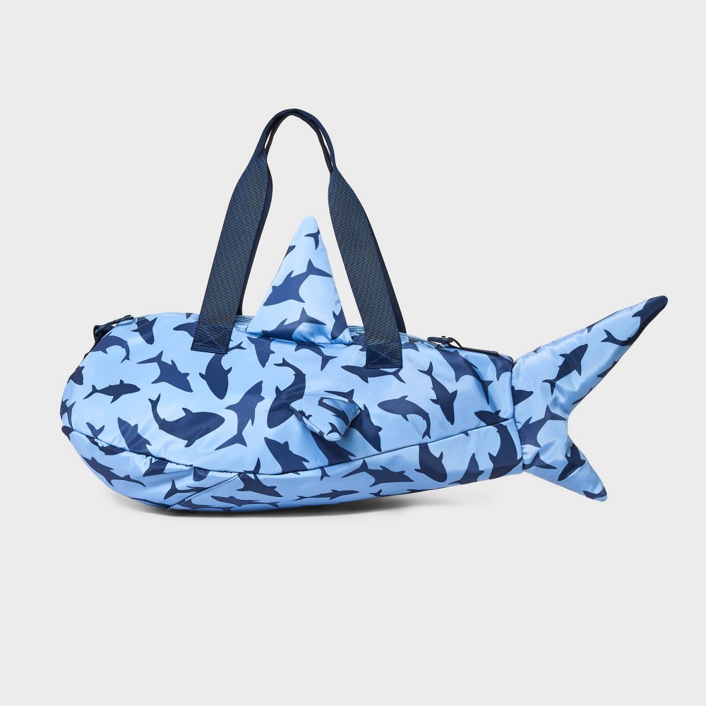 Photos - Travel Accessory Boys' Shark Weekender Bag - Cat & Jack™ Blue pool