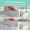 Lirago Pressure Mounted Baby Gate for Stairs with Door Adjustable Walk Through Pet Gate for Dogs and Kids White - 3 of 4