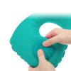 Unique Bargains Inflatable Travel Pillow Press to Inflate for Airplane Train Office - 3 of 4
