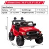 12V Ride On Truck Car for Kids, Kids Car w/2.4G Remote Control, Led Lights, Suspension, Safety Belt, Powered Electric Vehicle for Boys and Girls - 3 of 4