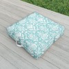 Emanuela Carratoni Teal Ikat Outdoor Floor Cushion - Deny Designs - 2 of 2