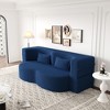 Ridstar 78 in. W Modern Convertible Sofa Bed with 2 Pillows For Living Room-Blue - 2 of 4