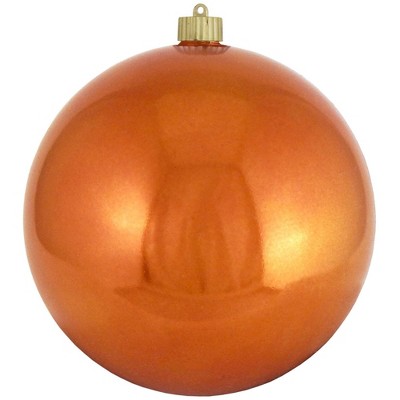 Christmas by Krebs Matte Mandarin Orange Shatterproof Christmas Ball Ornament 8" (200mm)