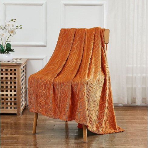 Spice colored throw cheap blanket