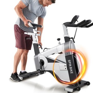Exercise Bike for home, Indoor Cycling Bike Stationary, Quiet Magnetic Workout Bike with Comfortable Seat Cushion, 330LB Capacity, Digital Display - 1 of 4
