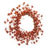 Transpac Fabric 24 in. Multicolor Harvest Sunny Day Wreath - 2 of 4
