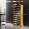 4 Tier Stackable Modular Wine Racks, 36 Bottles Wooden Wine Holder Display Shelves, Bamboo Wine Display Shelves, Wobble-Free Wine Holder - 2 of 4
