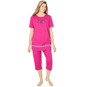 Dreams & Co. Knit Capri Sleep Set - 1 of 4