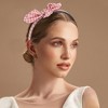 Unique Bargains Girl's Classic Elegant Mesh Headbands 5.51"x4.72"x0.55" Red Pink 2 Pcs - 2 of 3