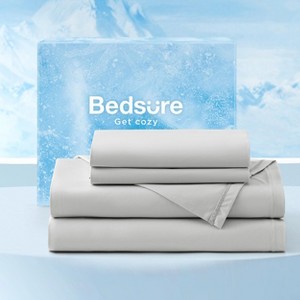 Cooling Sheets, Cooling Bed Sheets for Hot Sleepers, Chill Cool Sheet, Deep Pocket Up to 17.5 Inches, Soft & Breathable California King Sheet Sets, 4 - 1 of 4