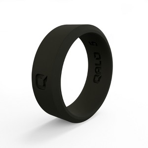 Qalo Standard Women's Black Modern Silicone Ring - 1 of 4
