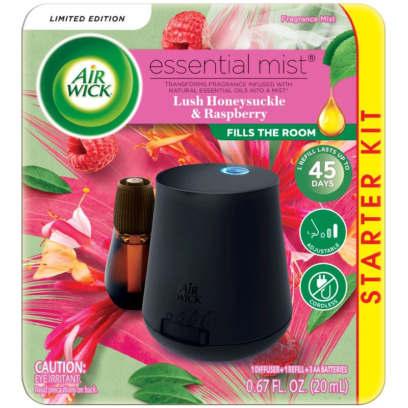 Air Wick Essential Mist - Lush Honeysuckle and Raspberry Starter Kit - 2ct, 1 of 8