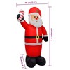 vidaXL Inflatable Santa Claus Red, White, Black - 4 of 4