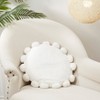 Saro Lifestyle Posh Faux Bunny Fur Pom Pom Poly Filled Throw Pillow - 3 of 3
