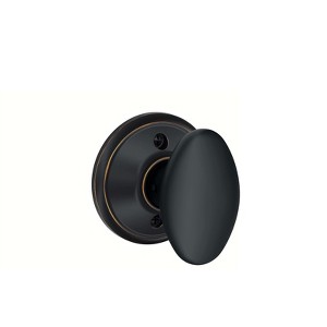 Schlage Siena Traditional Aged Bronze Dummy Knob Right or Left Handed - 1 of 1