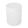 Maggift Patio End Tables, Stylish End Tables for Indoor and Outdoor Use, Ideal for Gardens, Backyard, Special Design, White, 15.25"*15.25"*19" - 2 of 4