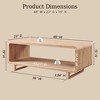 48" Coffee Table, Mondern Coffee Table with Open Storage Compartment, Wood Rectangular Center Table for Living Room - 3 of 4