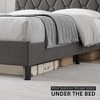 Whizmax Bed Frame Upholstered Platform with Headboard and Strong Wooden Slats, Non-Slip and Noise-Free,No Box Spring Needed, Easy Assembly, Gray - 3 of 4