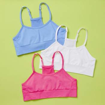 Fruit of the Loom Girls Seamless Training Bra with Removable Modesty Pads,  3-Pack Sizes 28-36