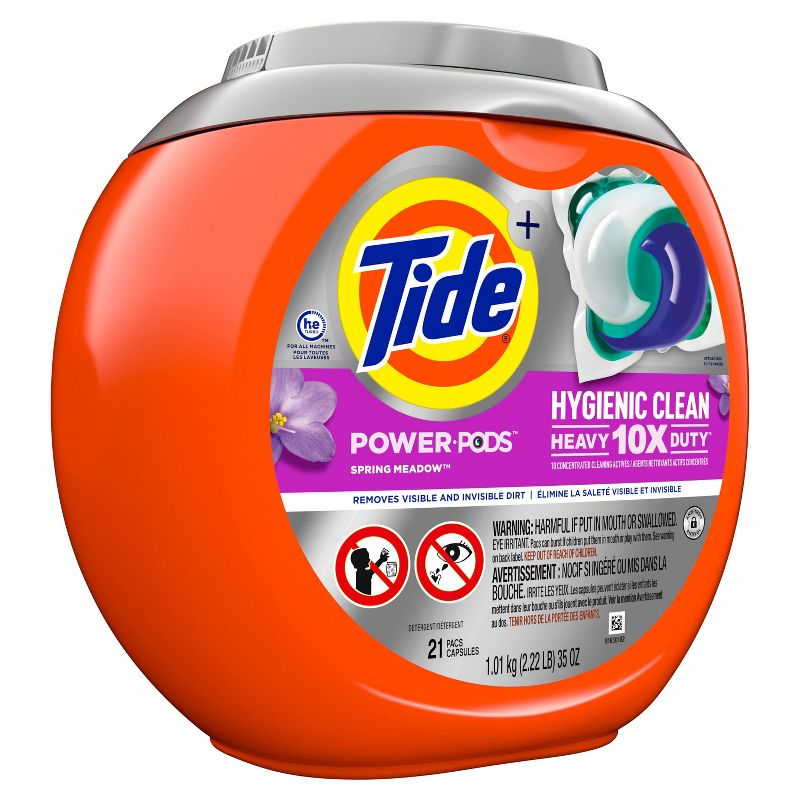Tide Spring Meadow Hygienic Clean Heavy Duty Power Pods Laundry Detergent Soap Pacs, 4 of 15