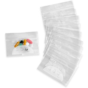 MEDca Pill Pouch Bags: (Pack of 100) 4'' x 2.75": 3 Mil BPA-Free, Poly Bag Disposable Zipper Pills Baggies - 1 of 4
