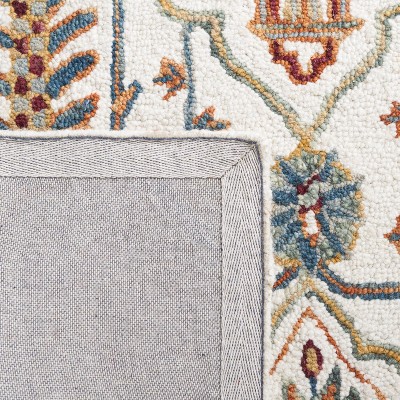 Ivory and Grey Hand-Tufted Wool Runner Rug, 2'3" x 8'