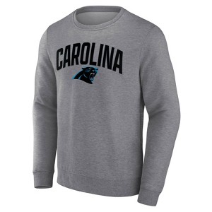 NFL Carolina Panthers Men's Gray Crew Fleece Sweatshirt - 1 of 3
