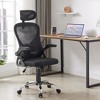 VECELO High Back Ergonomic Office Chair with Adjustable Headrest Armrest Mesh Lumbar Support - 2 of 4