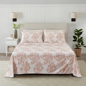 Brushed Microfiber Holiday Printed Sheet Set - Great Bay Home - 1 of 4