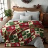 Christmas Flannel Blanket Throw, Red Green Checkered Tree Snow Ornaments Soft. - 3 of 4