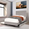 ORRD Queen Upholstered Storage Bed with Trundle - No Box Spring Needed, Modern Platform Bed with Pull-Out Drawers for Extra Space（Beige） - 2 of 4
