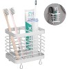 LunaLulinlk Toothbrush Holders Stainless Steel Electric Toothbrush Holder Wall Mounted, Shower Toothbrush Toothpaste Holder, 2 Slots, White - 4 of 4