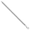 Black Bow Jewelry Sterling Silver 7mm Fancy Byzantine Link Chain Bracelet, 7.5 Inch - 2 of 4