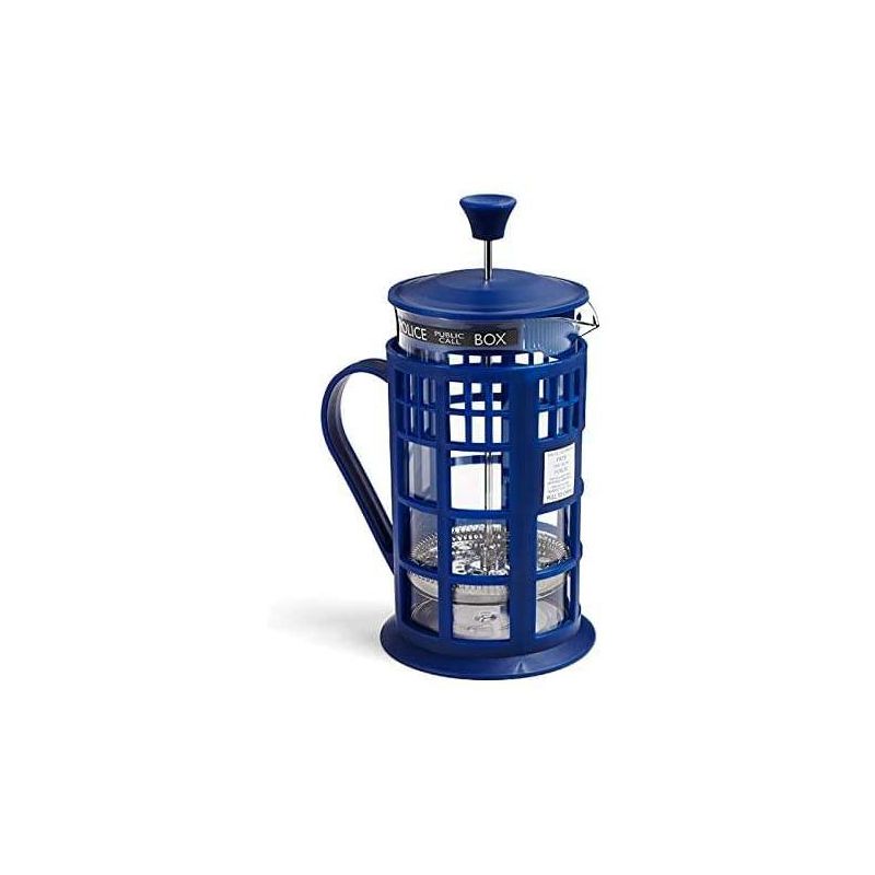 Seven20 Doctor Who 34oz Tardis French Press | Glass Carafe | Plunger | Filter, 4 of 5