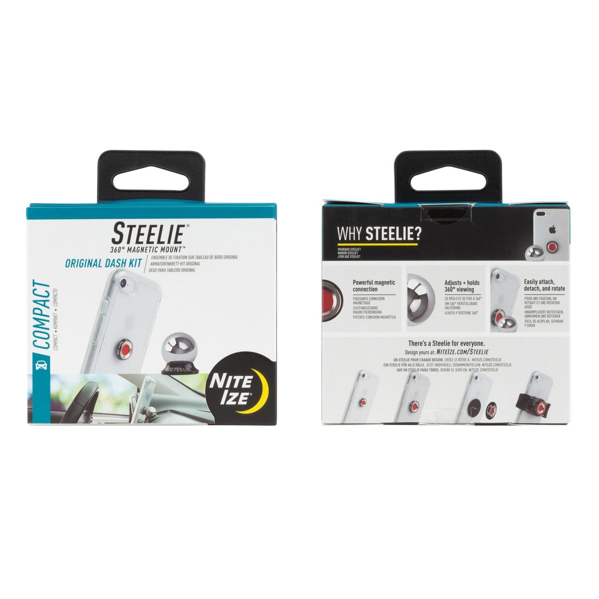 Nite Ize Steelie Dash Kit - Magnetic Cell Phone Holder for Car Dashboard - Phone Mount - Original