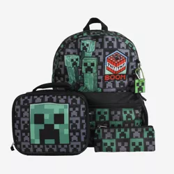 Minecraft Kids' 5pc 16" Backpack Set - Black