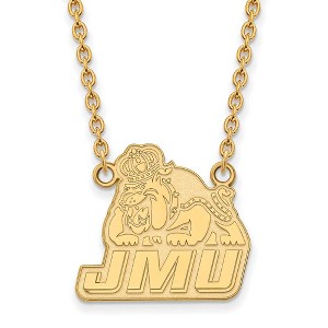 Black Bow Jewelry 10k Yellow Gold James Madison Dukes NCAA Necklace 18 Inch - 1 of 4