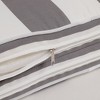FURNIinspire Outdoor Seat Cushions 2pcs Outdoor Cushion Set Replacement, Gray And White Stripes Seat Cushion, Multicolored, 74.4"*22.05"*2.8" - 2 of 4