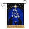 Nativity Burlap Garden Flag Christmas Oh Holy Night 18" x 12.5" Briarwood Lane - image 2 of 4