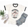 Simply Sage Market Women's Baseball Vibes Smiley Face Short Sleeve Ringer Tee - 2 of 3