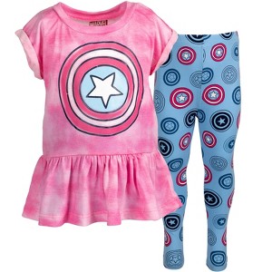 Marvel Girls T-Shirt and Leggings Outfit Set Toddler Sizes (2T - 14-16) - 1 of 4