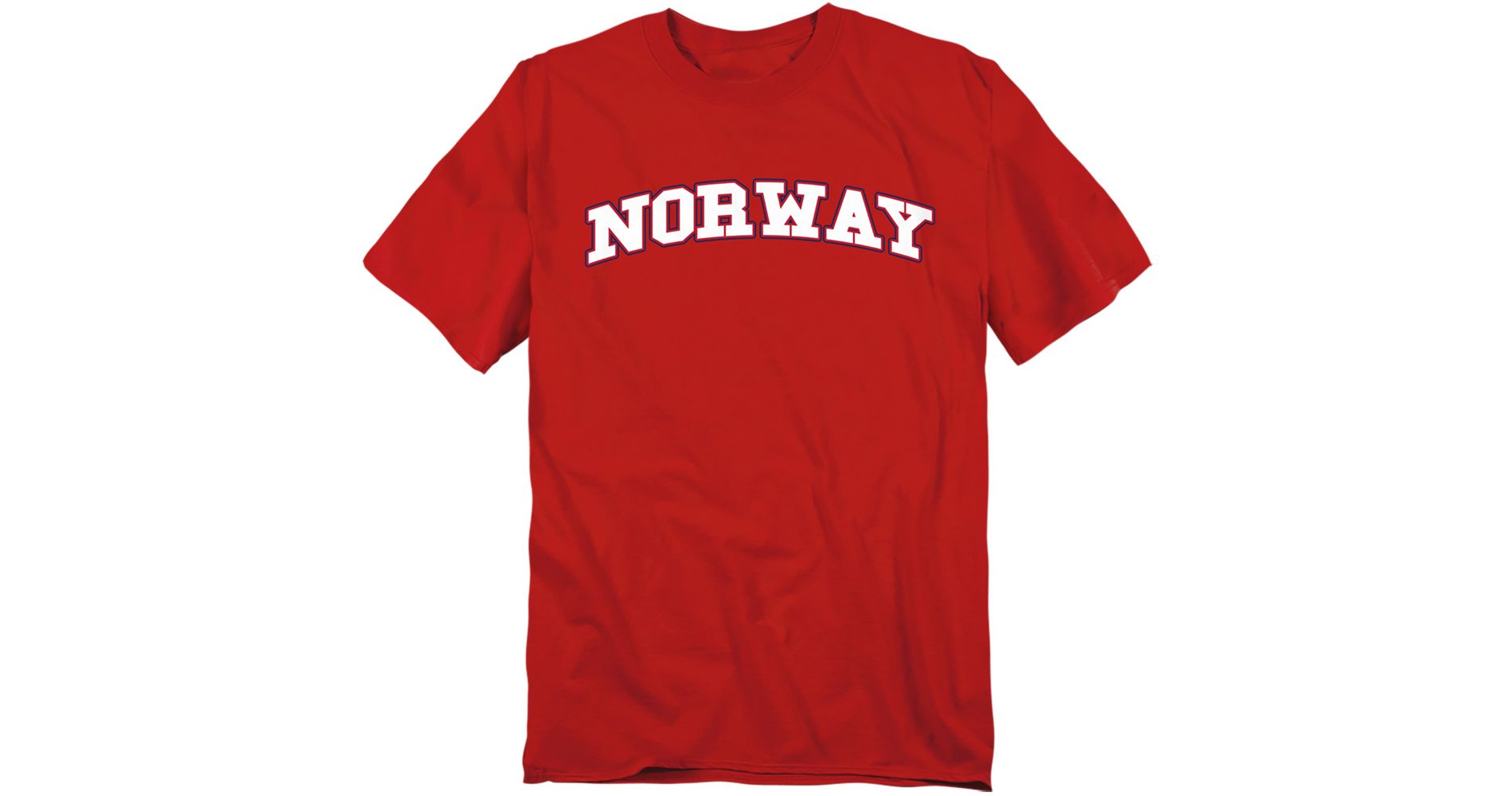 Men's Norway Country Varsity Arch Futbol Soccer Fan Team Color T-Shirt